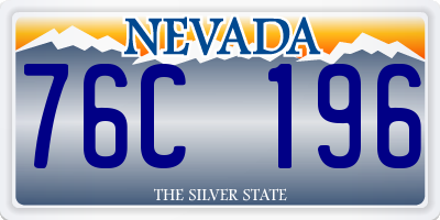 NV license plate 76C196