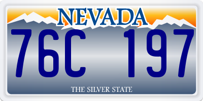 NV license plate 76C197