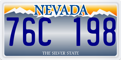 NV license plate 76C198