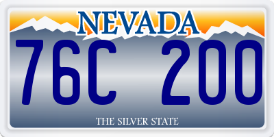NV license plate 76C200
