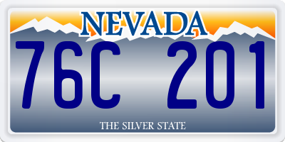 NV license plate 76C201