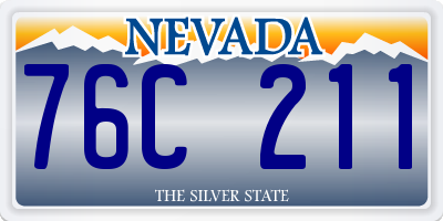 NV license plate 76C211