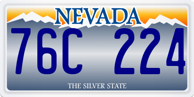 NV license plate 76C224