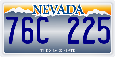NV license plate 76C225