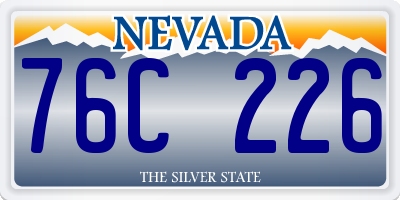 NV license plate 76C226