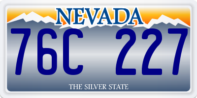 NV license plate 76C227