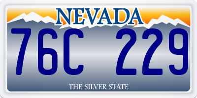 NV license plate 76C229