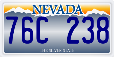 NV license plate 76C238