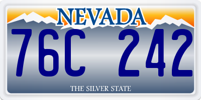 NV license plate 76C242