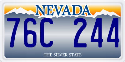 NV license plate 76C244