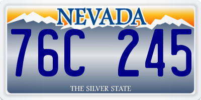 NV license plate 76C245