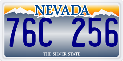 NV license plate 76C256