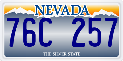 NV license plate 76C257