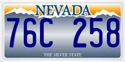 NV license plate 76C258