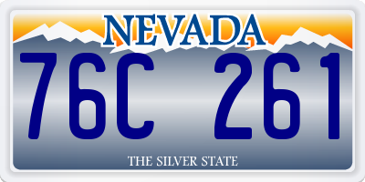 NV license plate 76C261