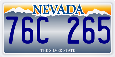 NV license plate 76C265