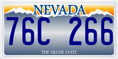 NV license plate 76C266