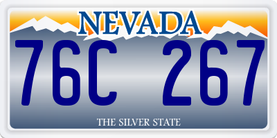 NV license plate 76C267