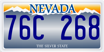 NV license plate 76C268