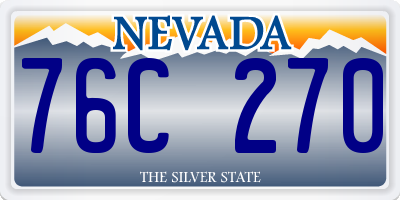 NV license plate 76C270