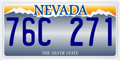 NV license plate 76C271