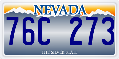 NV license plate 76C273