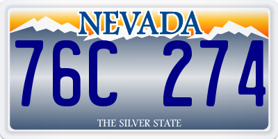 NV license plate 76C274