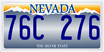 NV license plate 76C276