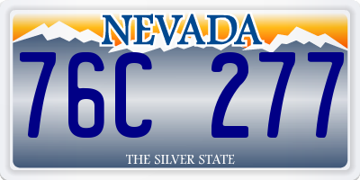 NV license plate 76C277