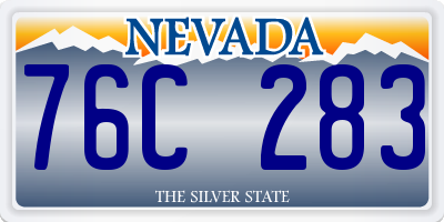 NV license plate 76C283