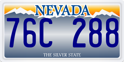 NV license plate 76C288