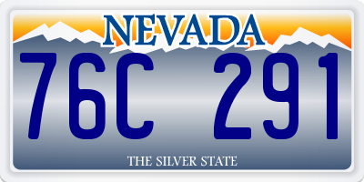 NV license plate 76C291