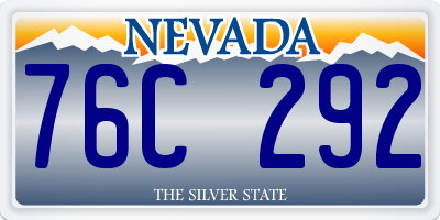 NV license plate 76C292