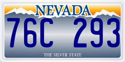 NV license plate 76C293