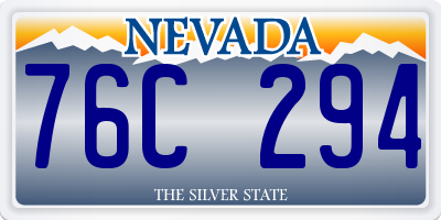 NV license plate 76C294