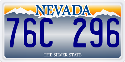 NV license plate 76C296
