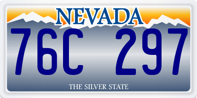 NV license plate 76C297