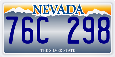 NV license plate 76C298