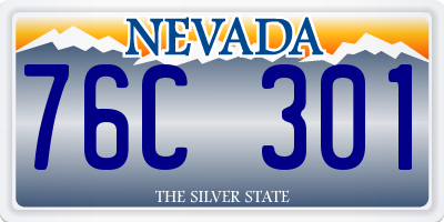 NV license plate 76C301