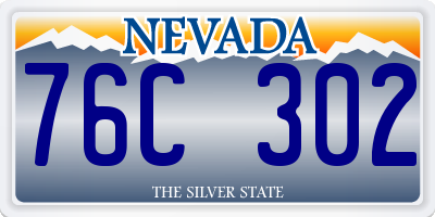 NV license plate 76C302