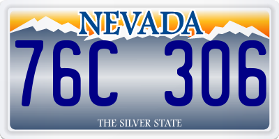 NV license plate 76C306