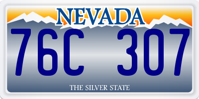 NV license plate 76C307