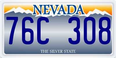 NV license plate 76C308