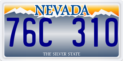 NV license plate 76C310