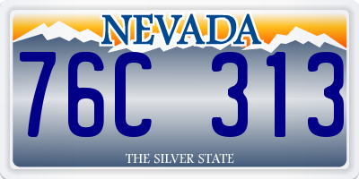 NV license plate 76C313