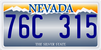 NV license plate 76C315