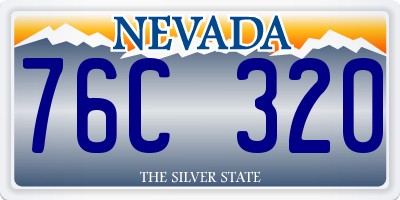 NV license plate 76C320