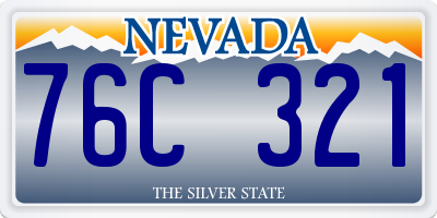 NV license plate 76C321