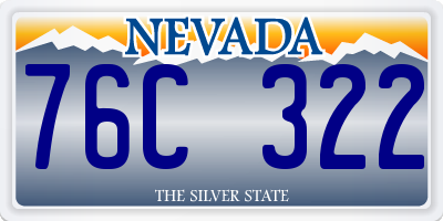 NV license plate 76C322