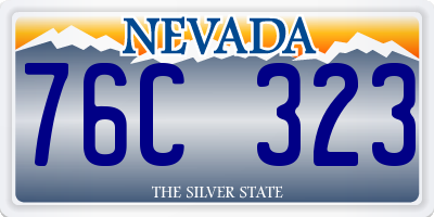 NV license plate 76C323